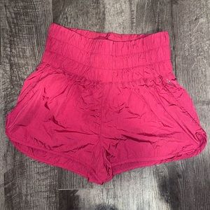 fp movement pink high waisted shorts